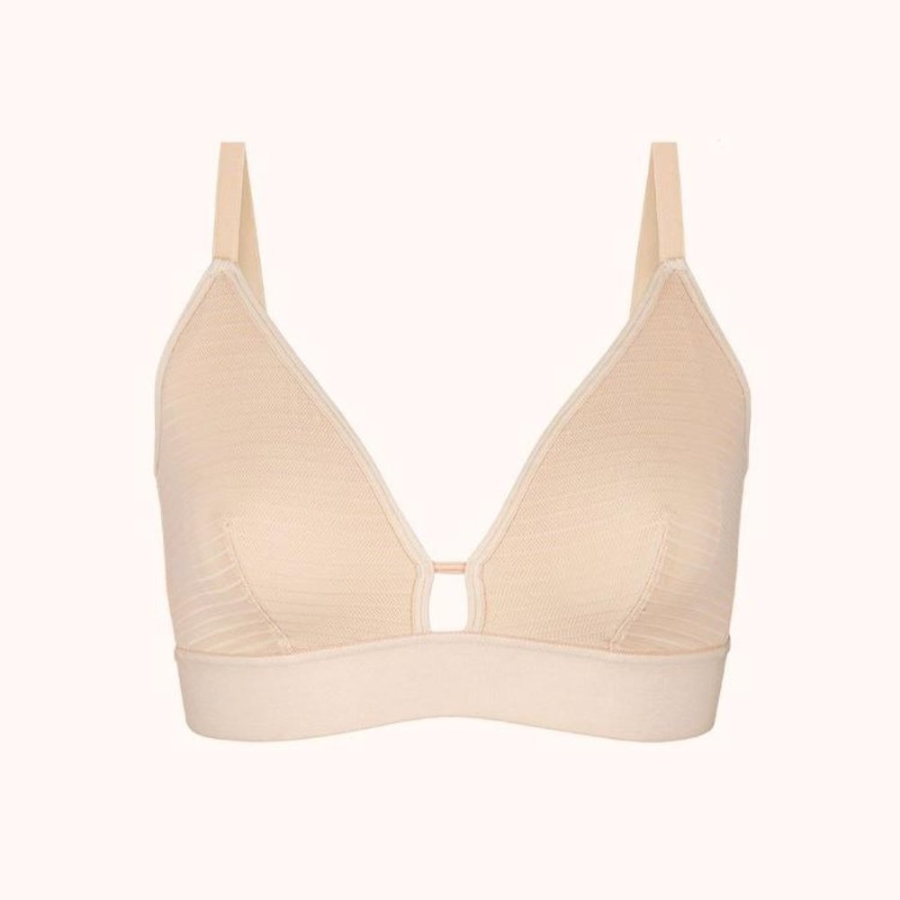 Lively Busty Striped Mesh Bralette Size 1